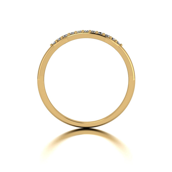 0.10ct (11x 1.3mm) NEW Round Moissanite Set Eternity Ring
