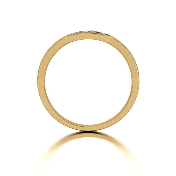 0.15ct (5x 1.9mm) NEW Round Moissanite Set Eternity Ring
