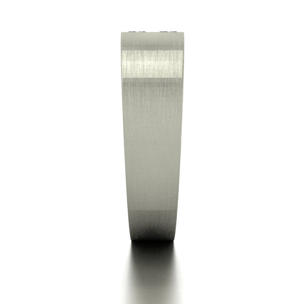 0.50ct (2x 3.5mm) Square Moissanite Set Men's Ring