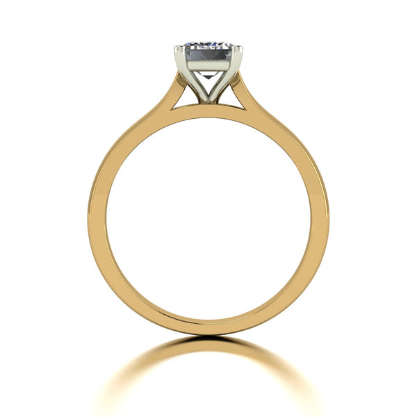 1.00ct (1x 7x5mm) Emerald Cut Moissanite Set Single Stone Ring