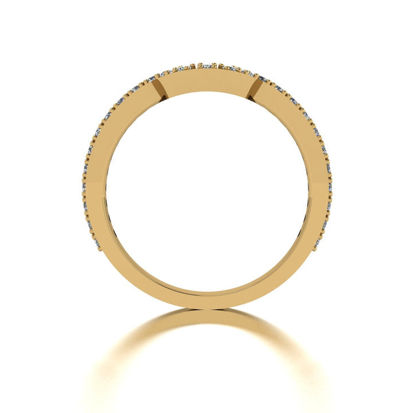 0.25ct (25x 1.3mm) Round Moissanite Set Eternity Ring