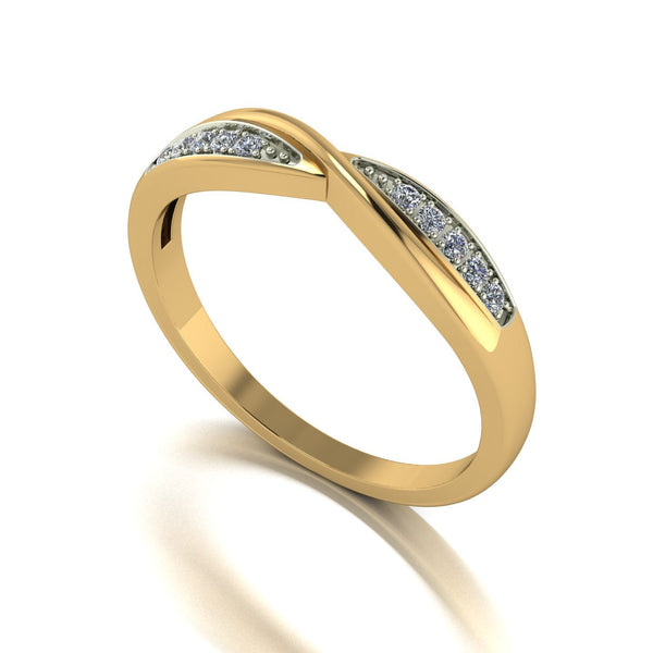 0.10ct (10x 1.3mm) Round Moissanite Set Eternity Ring