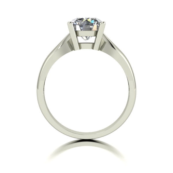 2.00ct (1x 8.0mm) Round Moissanite Set Single Stone Ring