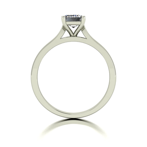 1.00ct (1x 7x5mm) Emerald Cut Moissanite Set Single Stone Ring