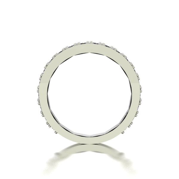 1.00ct (20x 2.3mm) Round Moissanite Set Eternity Ring