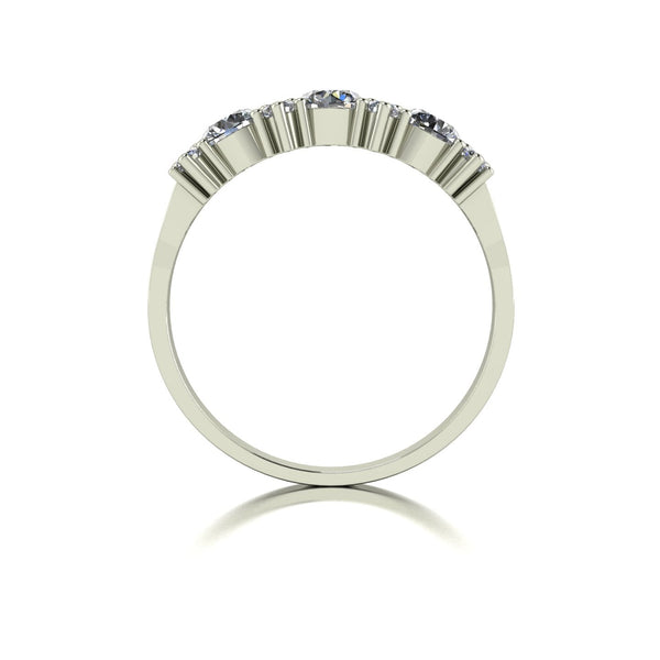 1.00ct (3x 4.0mm & 8x 2.0mm) Round Moissanite Set Eternity Ring