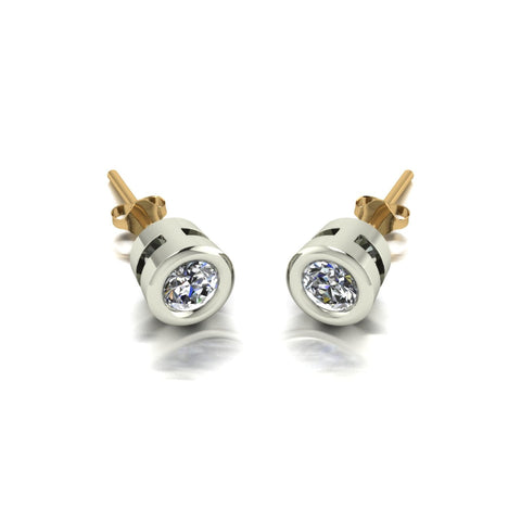 0.50ct (2x 4.0mm) Round Moissanite Set Earrings