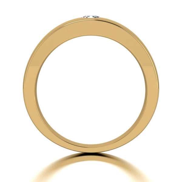 0.50ct (1x 5.0mm) Round Moissanite Set Men's Ring