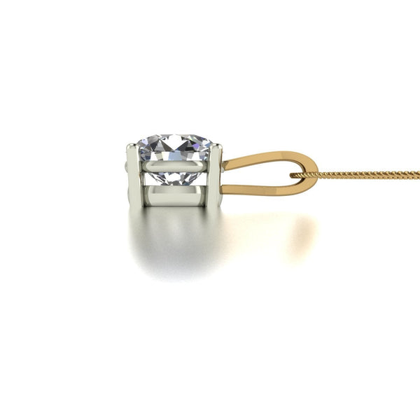 3.00ct (1x 9.0mm) Round Moissanite Set Pendant