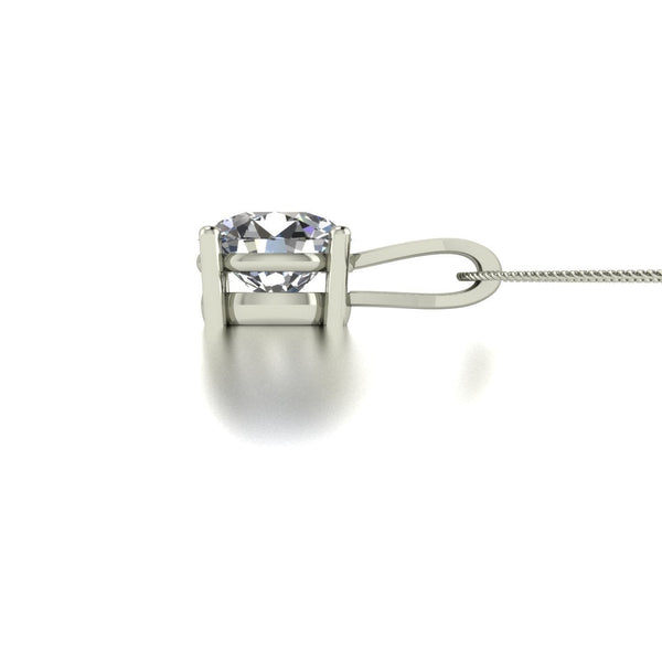 3.00ct (1x 9.0mm) Round Moissanite Set Pendant