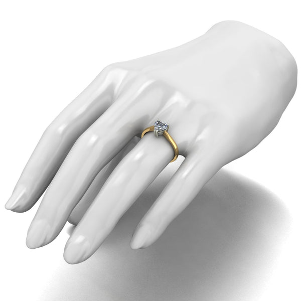 1.00ct (1x 6.5mm) Heart Moissanite Set Single Stone Ring