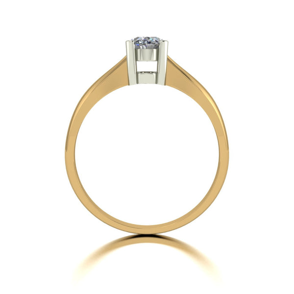 0.92ct (1x 7x5mm) Oval Moissanite Set Single Stone Ring