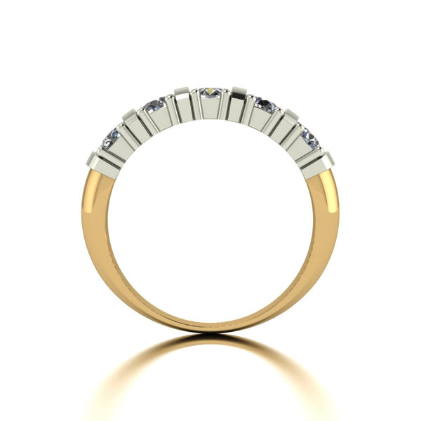 1.00ct (5x 3.5mm) Round Moissanite Set Eternity Ring