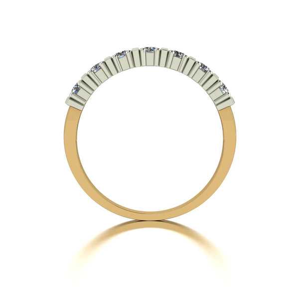 0.50ct (7x 2.5mm) Round Moissanite Set Eternity Ring