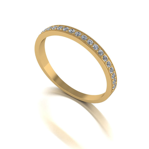 0.25ct (22x 1.4mm) Round Moissanite Set Eternity Ring