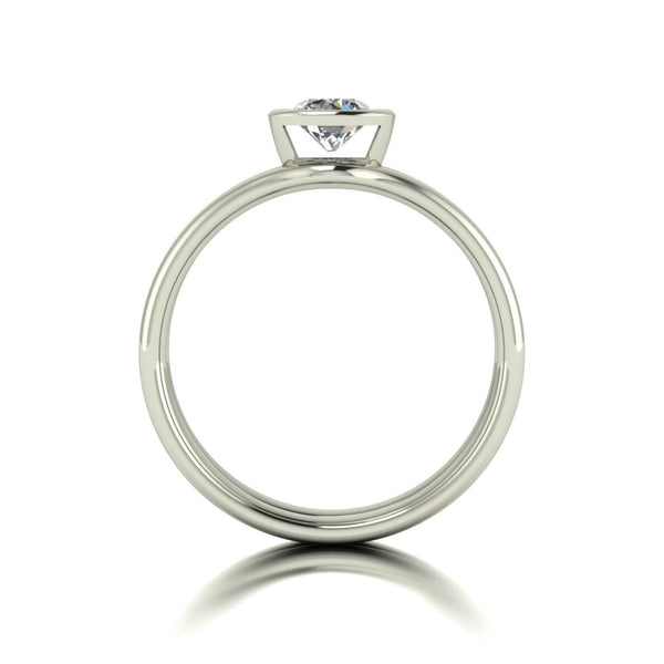 0.50ct (1x 5.0mm) Round Moissanite Bridal Set Ring