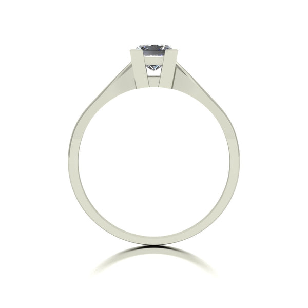 0.60ct (1x 4.5mm) Square Moissanite Set Single Stone Ring