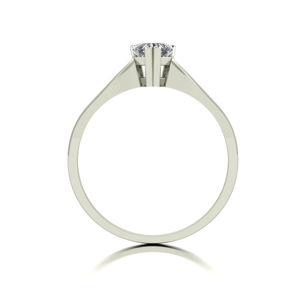 0.50ct (1x 5.0mm) Heart Moissanite Set Single Stone Ring