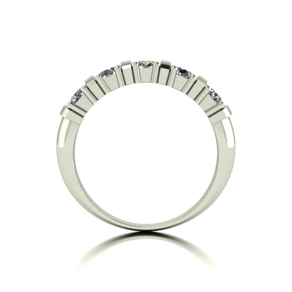 1.00ct (5x 3.5mm) Round Moissanite Set Eternity Ring