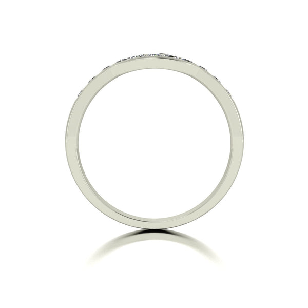 0.33ct (11x 1.8mm) Round Moissanite Set Eternity Ring